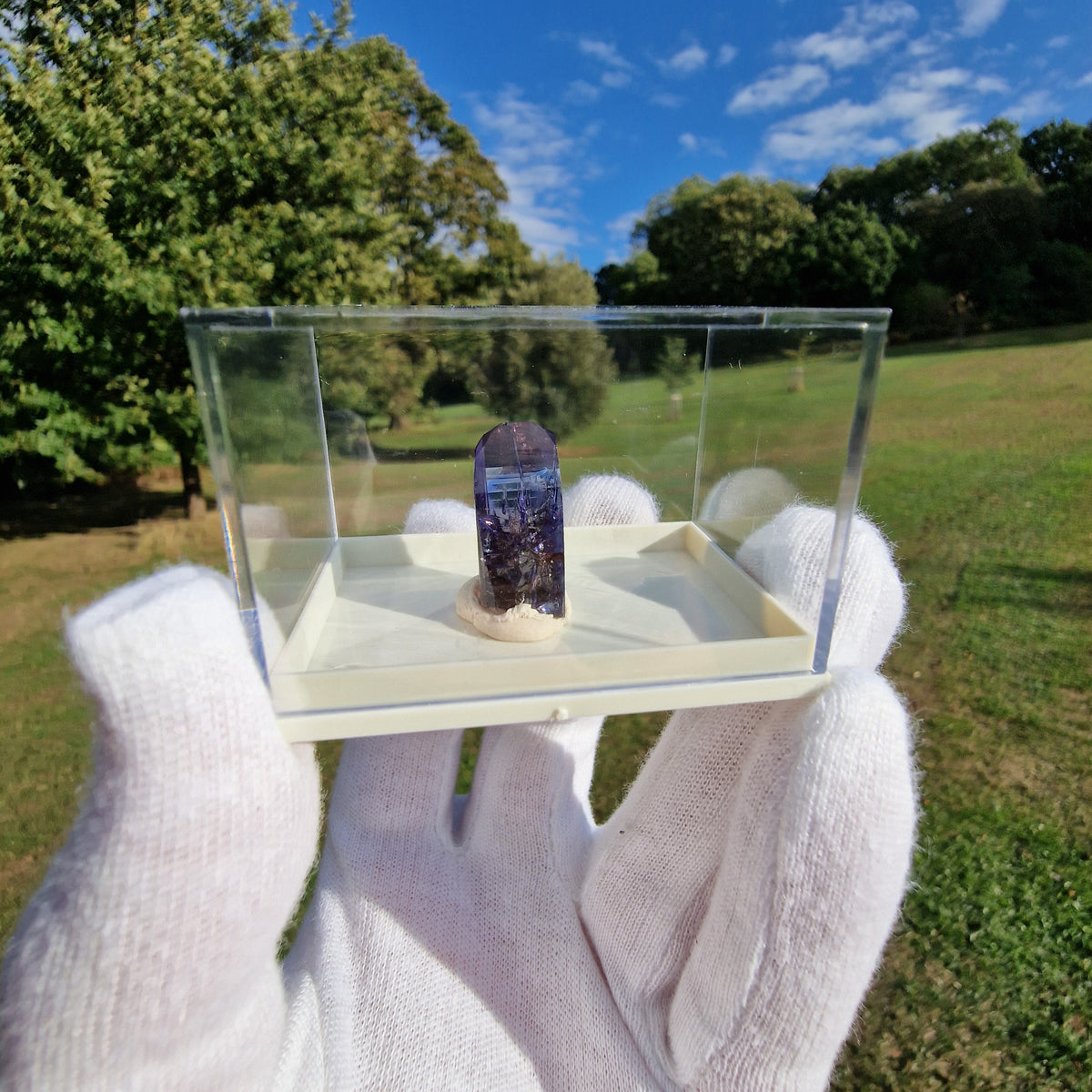 Tanzanite Crystal - Merelani Hills, Tanzania.