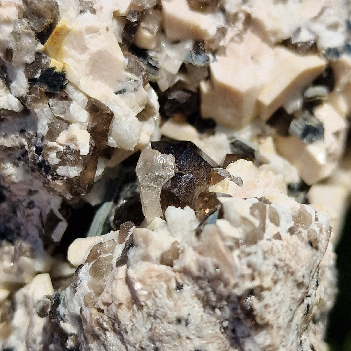Smoky Quartz, Topaz, Mica and Feldspar - Diamond Rocks, County Down, Northern Ireland.