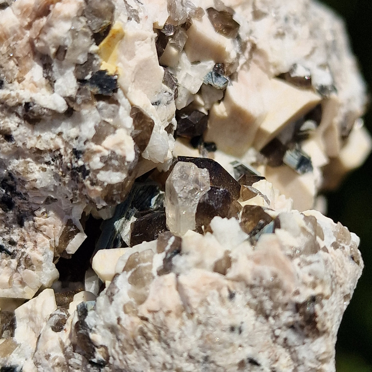 Smoky Quartz, Topaz, Mica and Feldspar - Diamond Rocks, County Down, Northern Ireland.