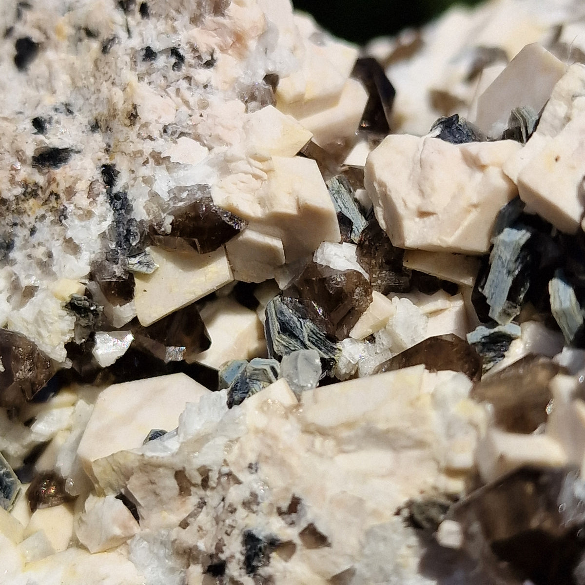 Smoky Quartz, Topaz, Mica and Feldspar - Diamond Rocks, County Down, Northern Ireland.
