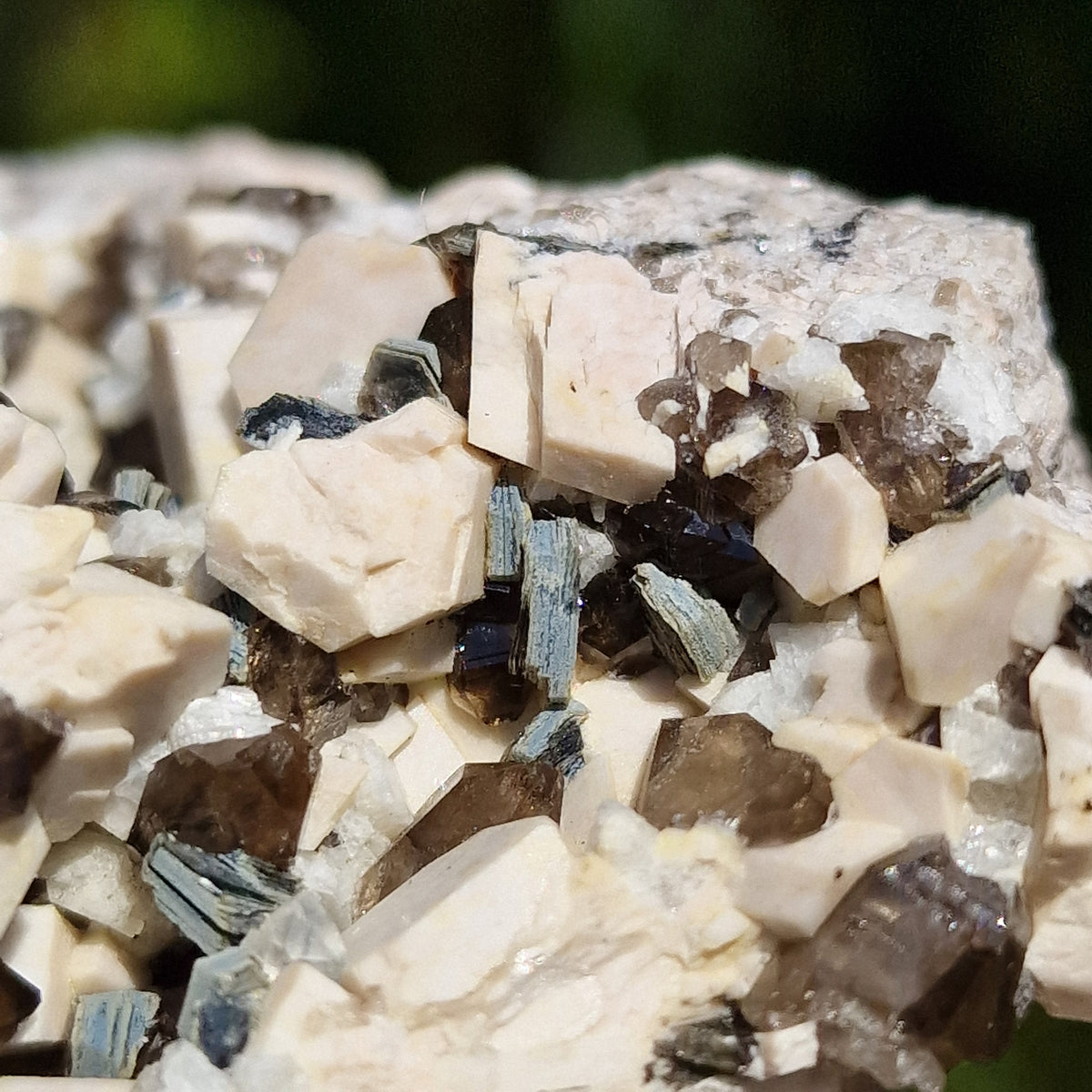 Smoky Quartz, Topaz, Mica and Feldspar - Diamond Rocks, County Down, Northern Ireland.