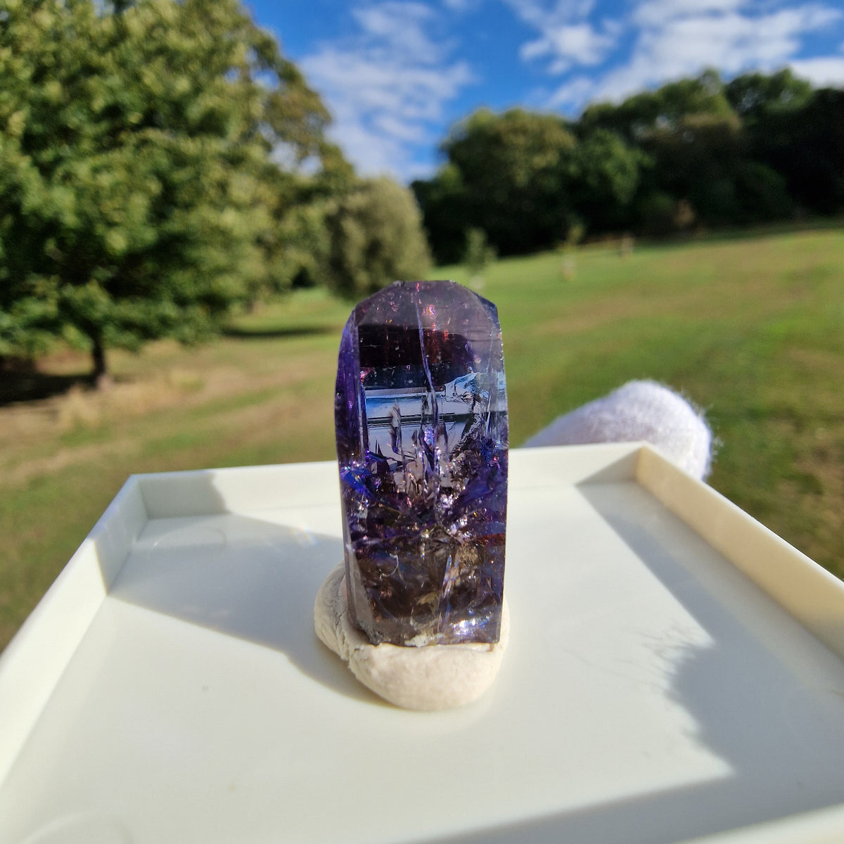 Tanzanite Crystal - Merelani Hills, Tanzania.