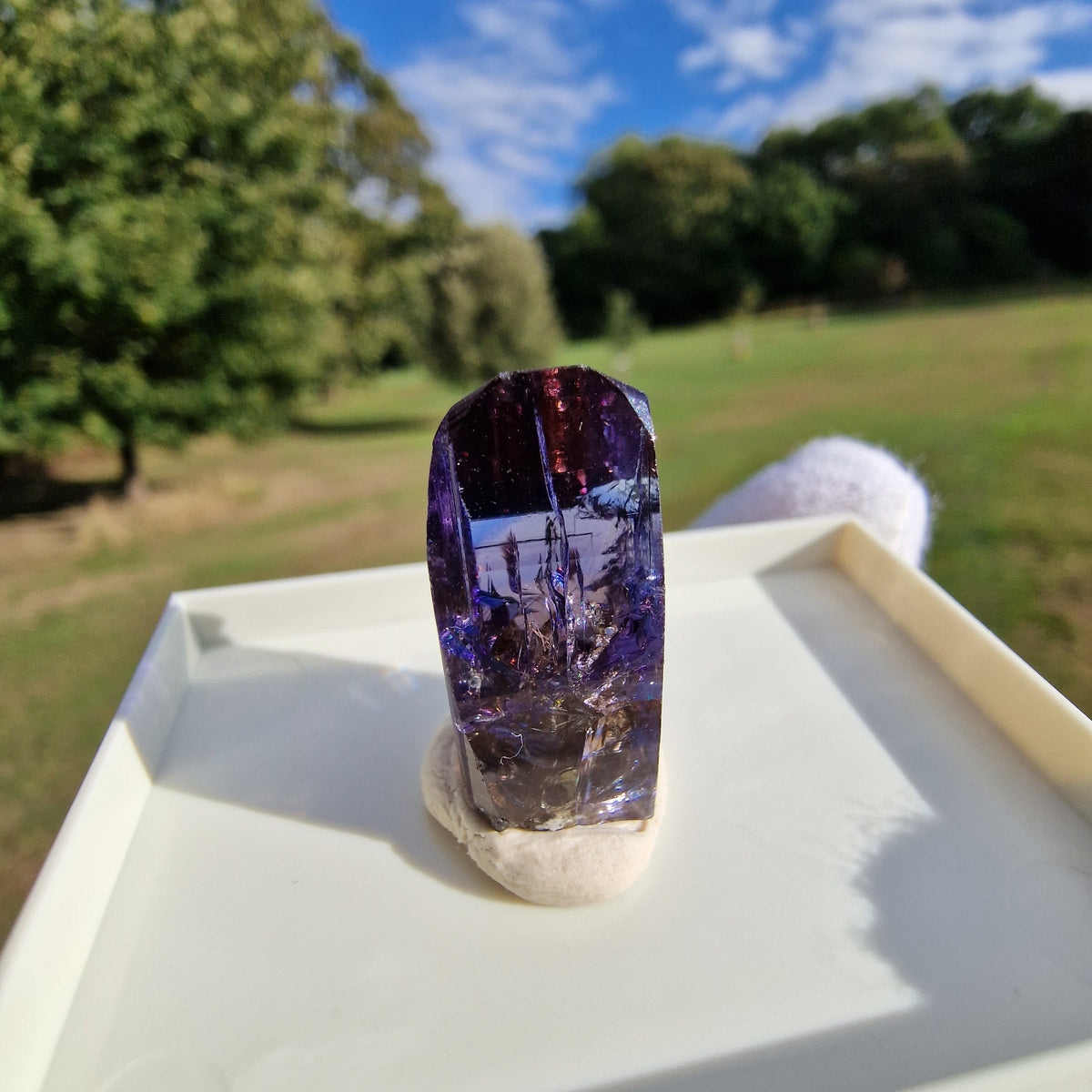 Tanzanite Crystal - Merelani Hills, Tanzania.