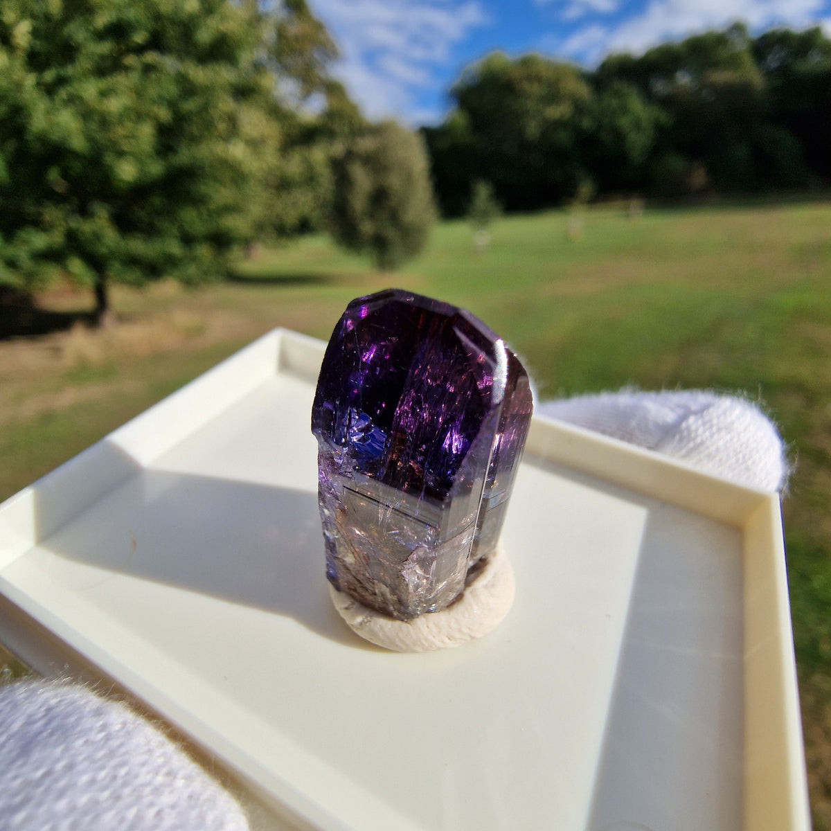 Tanzanite Crystal - Merelani Hills, Tanzania.