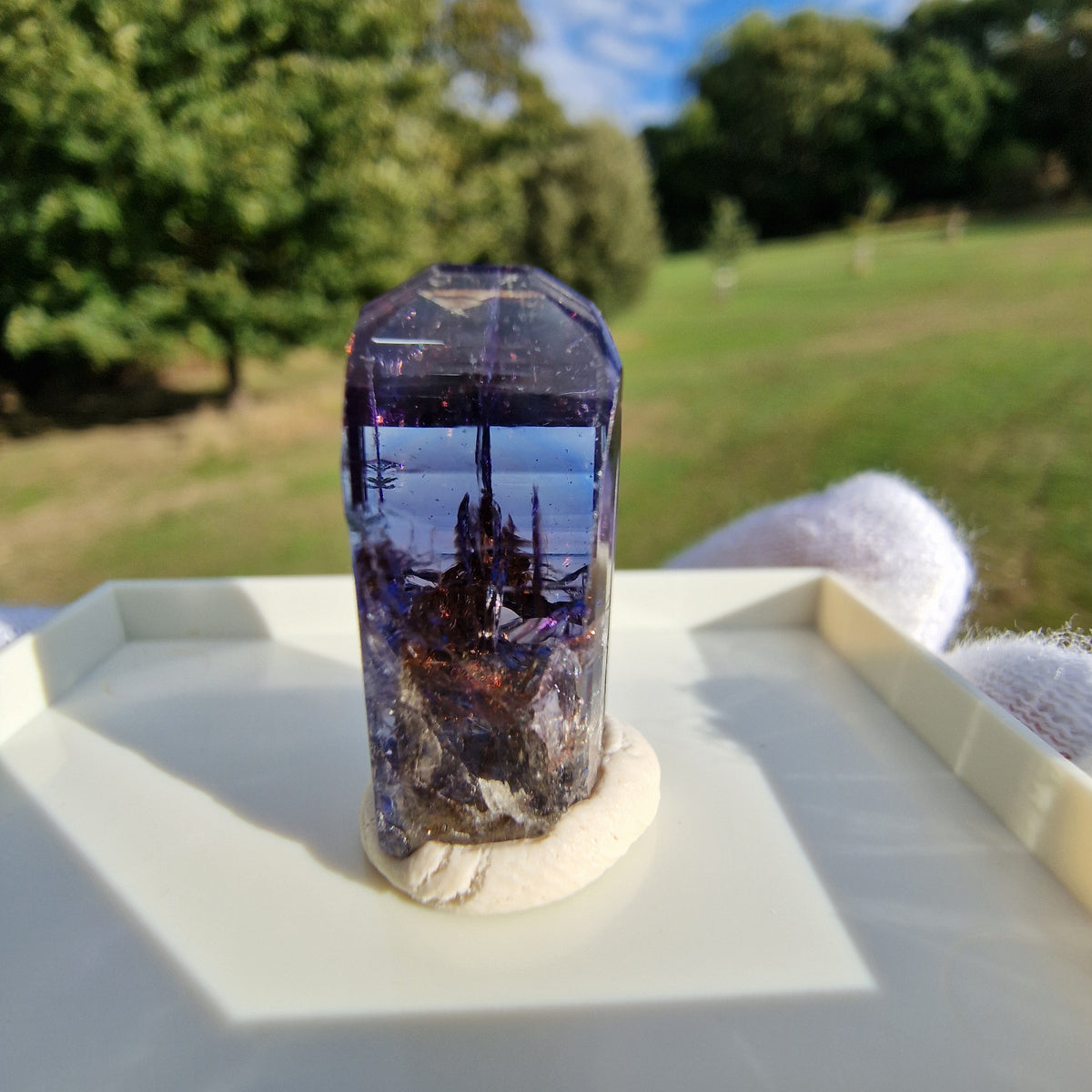 Tanzanite Crystal - Merelani Hills, Tanzania.