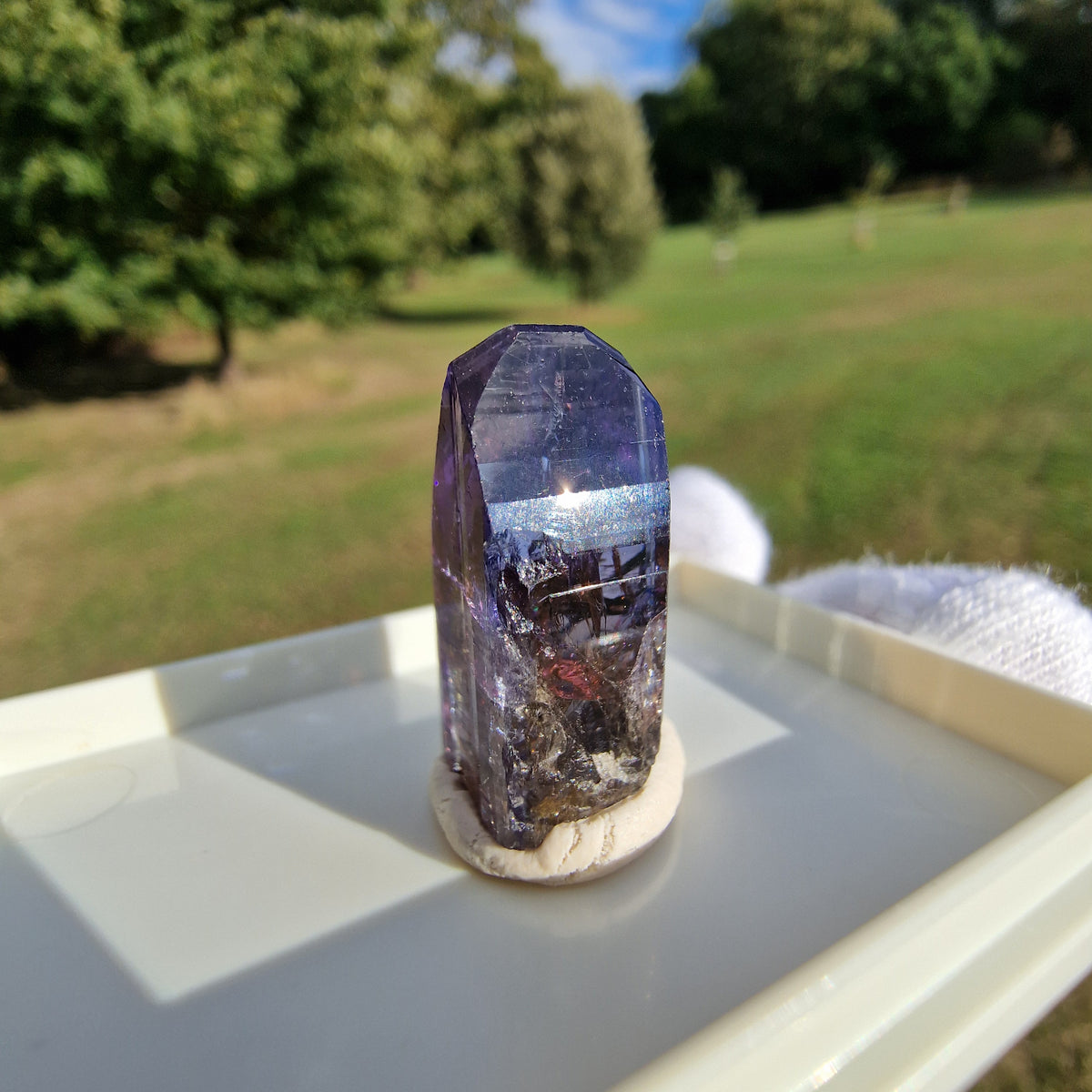 Tanzanite Crystal - Merelani Hills, Tanzania.