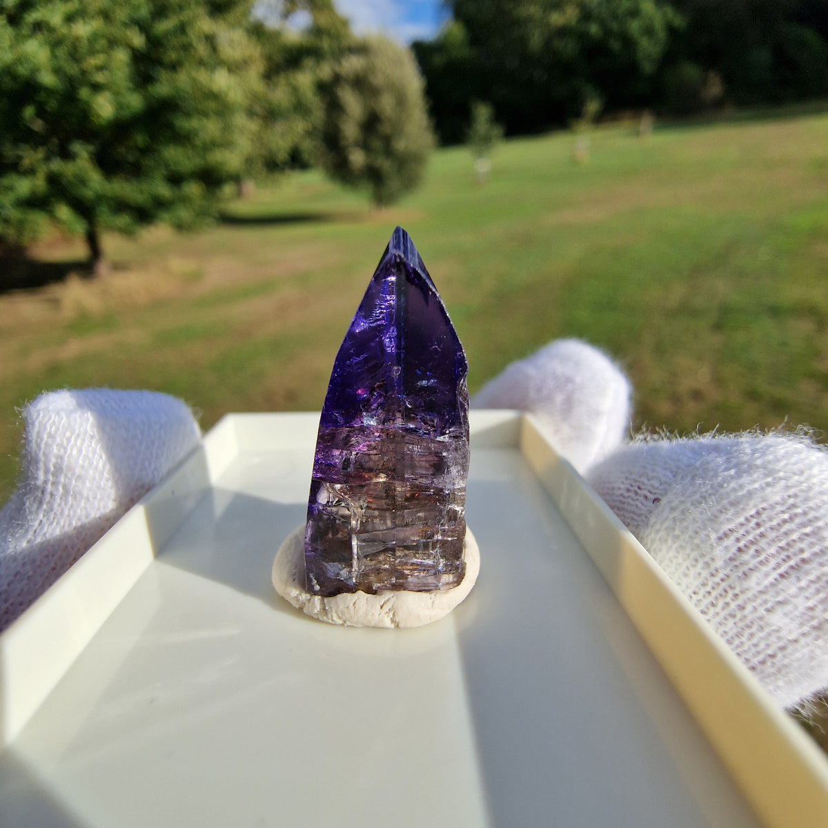 Tanzanite Crystal - Merelani Hills, Tanzania.