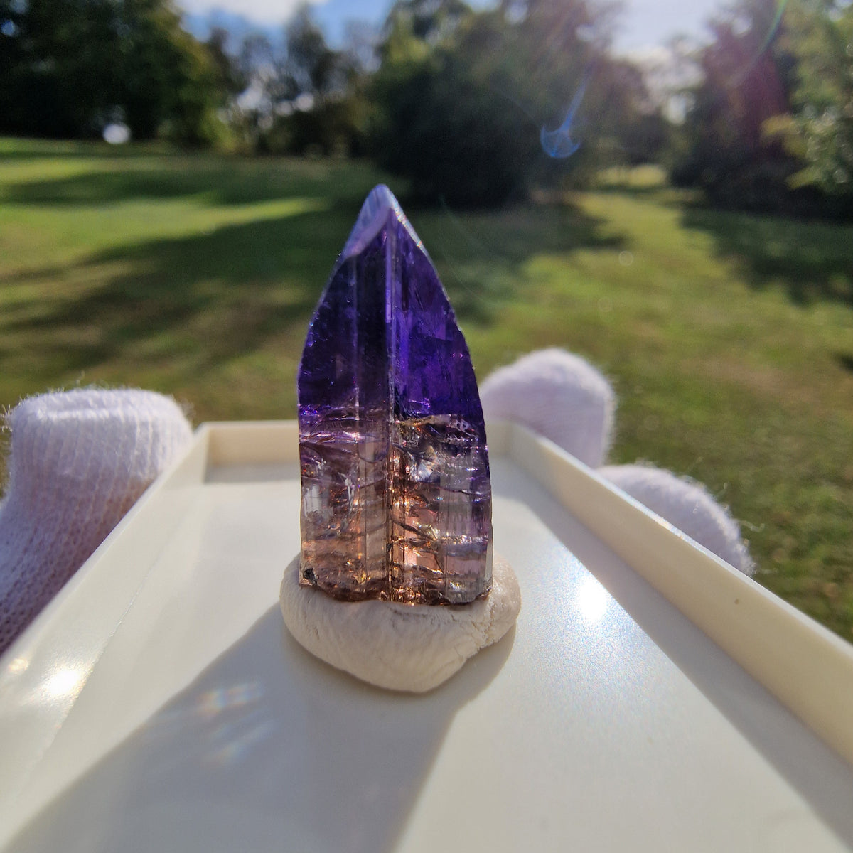 Tanzanite Crystal - Merelani Hills, Tanzania.