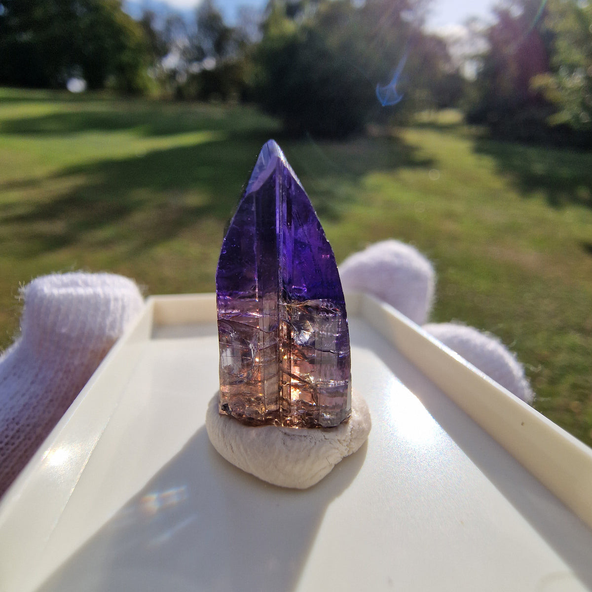 Tanzanite Crystal - Merelani Hills, Tanzania.