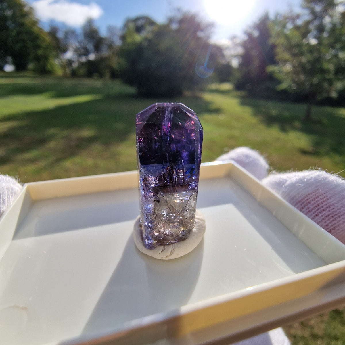 Tanzanite Crystal - Merelani Hills, Tanzania.