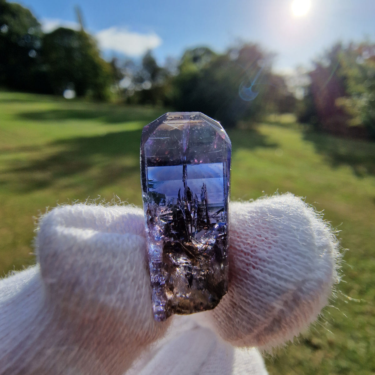 Tanzanite Crystal - Merelani Hills, Tanzania.