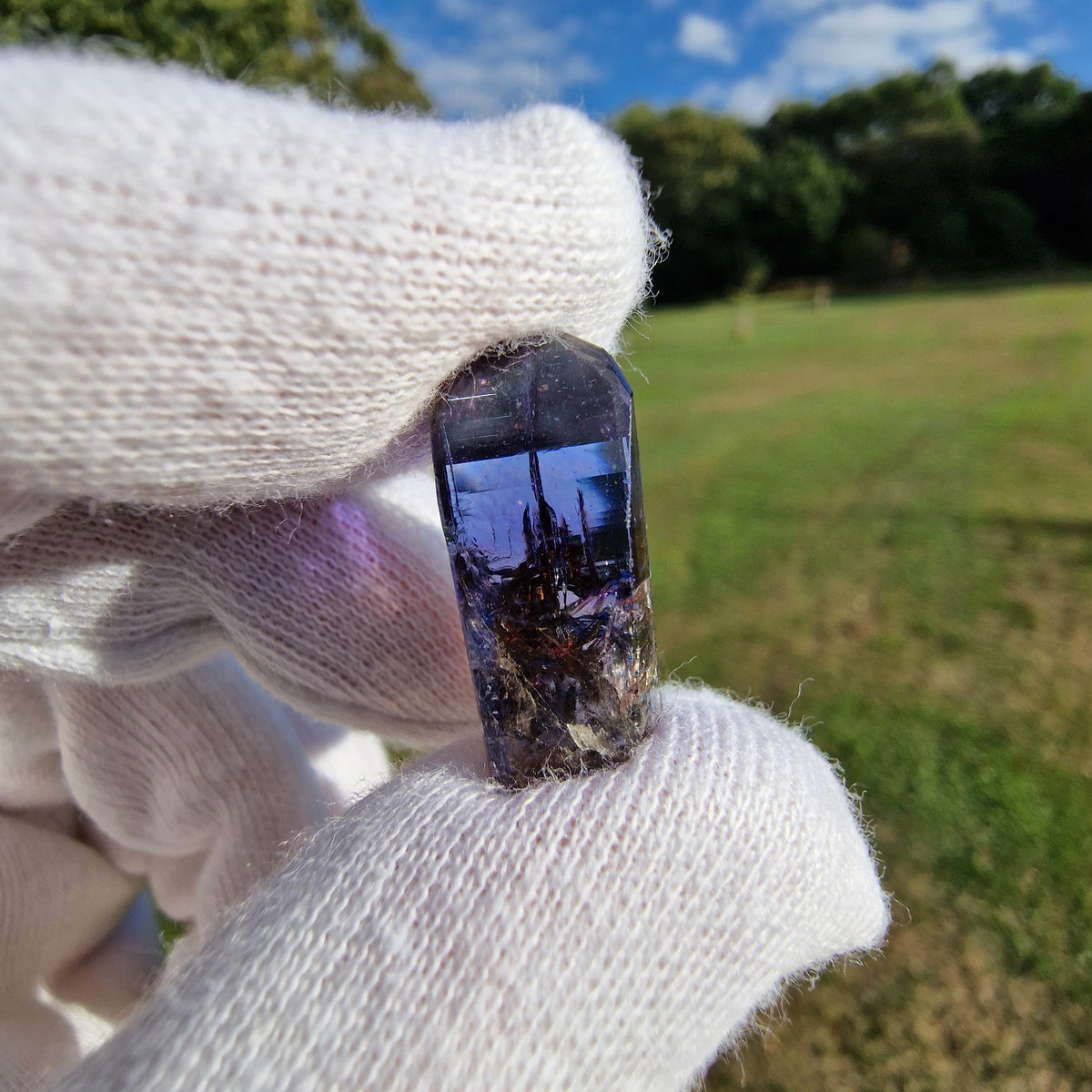 Tanzanite Crystal - Merelani Hills, Tanzania.