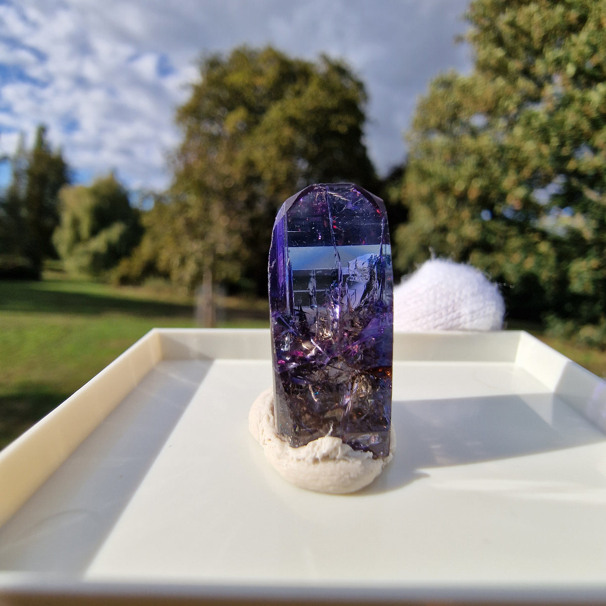 Tanzanite Crystal - Merelani Hills, Tanzania.