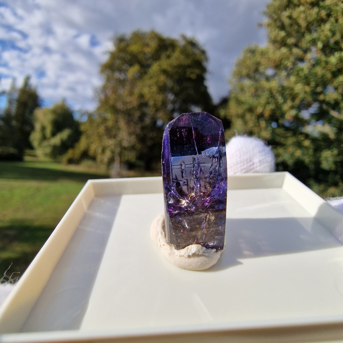 Tanzanite Crystal - Merelani Hills, Tanzania.