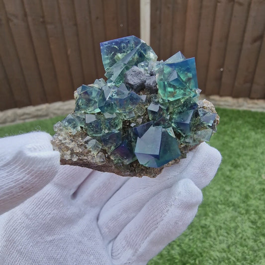 Fluorite and Galena - Pocket 42, Diana Maria Mine, Co. Durham, England.