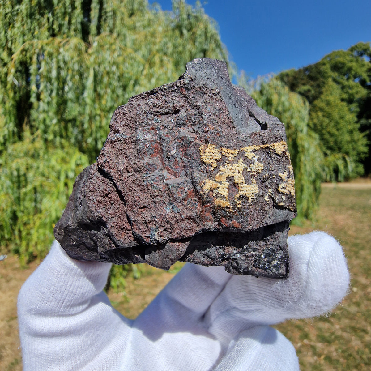 Smoky Quartz and Specularite on Hematite - Beckermet Mine, England, UK.