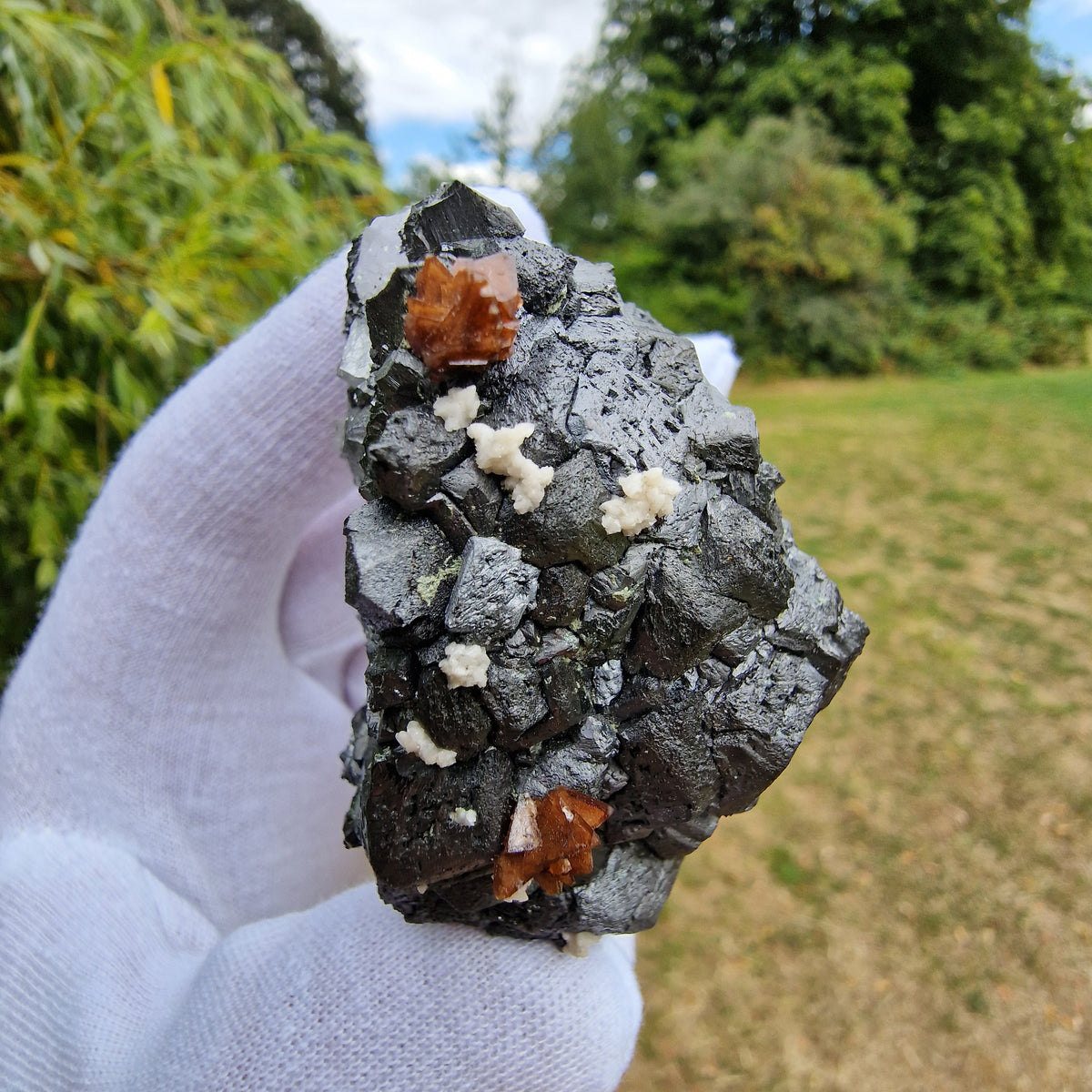 Genthelvite and Dolomite on Magnetite - Huanggang Mine, China.