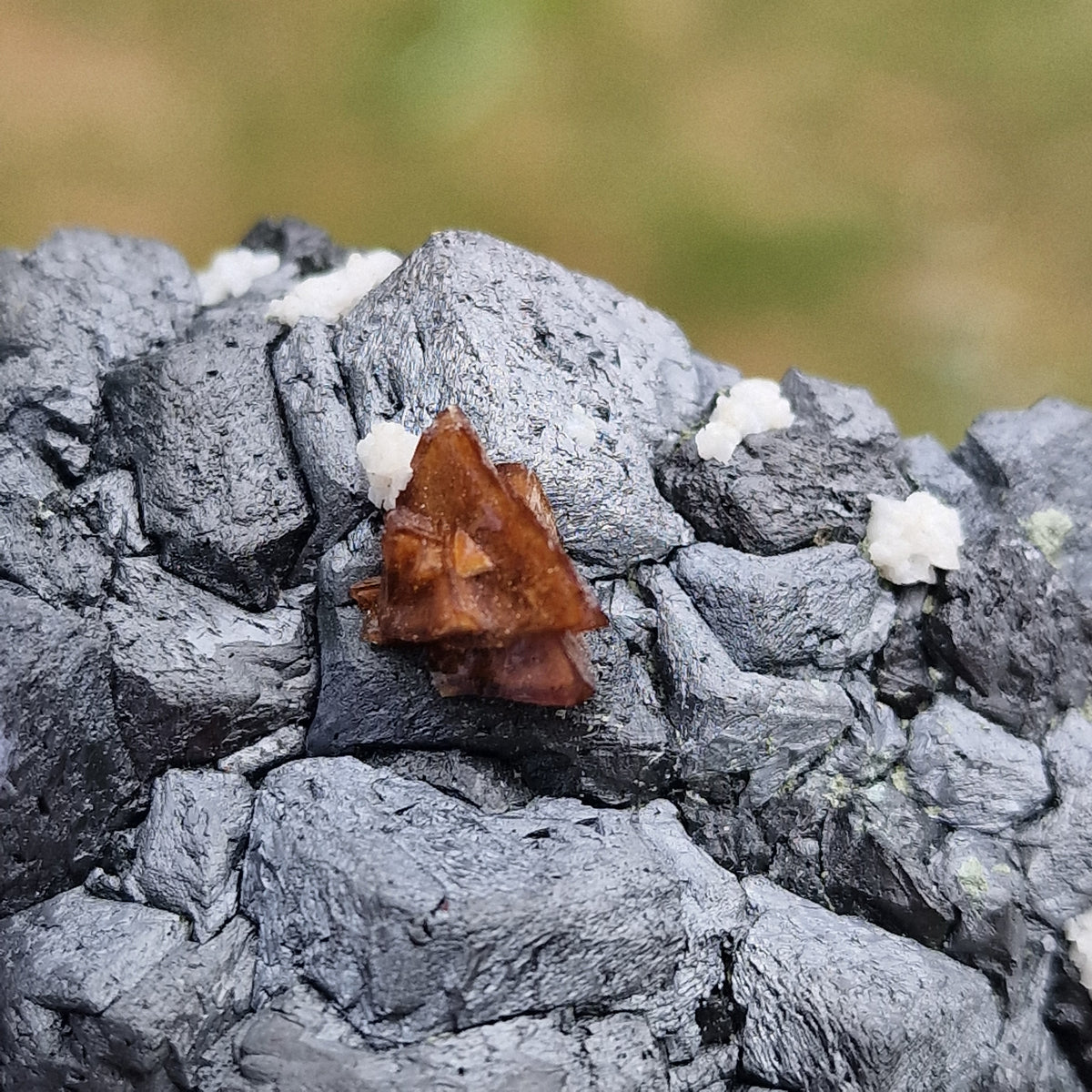 Genthelvite and Dolomite on Magnetite - Huanggang Mine, China.